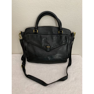 Madewell Sloane Messenger Black Leather Bag Crossbody Purse